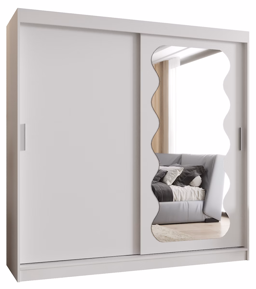 Armoire SPOTI à portes coulissantes H. 200 x L. 200 x P. 62 – 2 portes