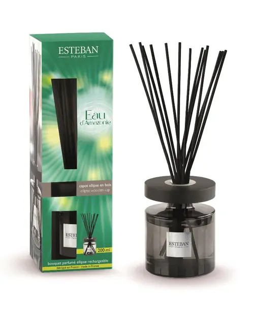 Bouquet parfumé et recharge Esteban Ellipse vert parfum Eau d’Amazonie - 200 ml