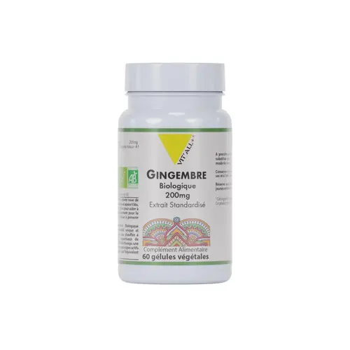 Complément alimentaire bio Vit’All+ Gingembre - les 60 gélules végétales