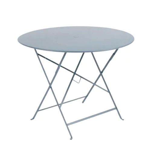 Table ronde pliante Bistro Fermob en acier coloris gris orage Ø 96 cm