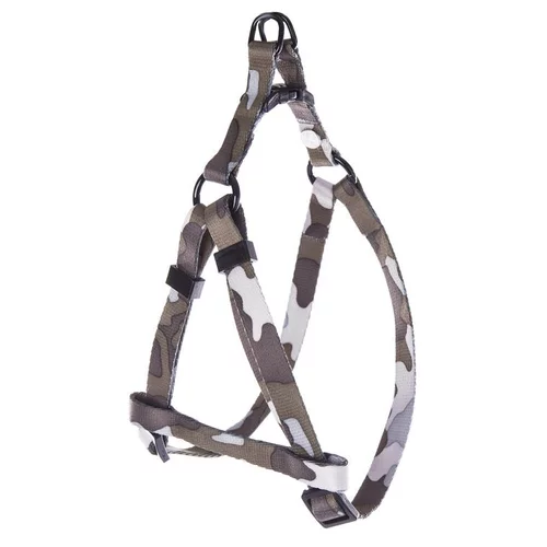 Harnais baudrier pour chat camouflage gris 20/35x1 cm