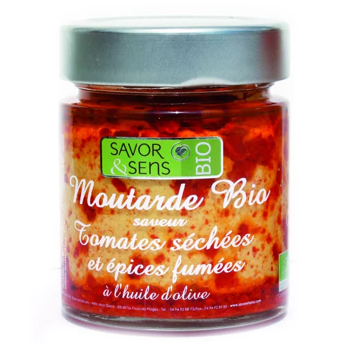 Moutarde bio aux tomates séchées et épices fumées 130 g