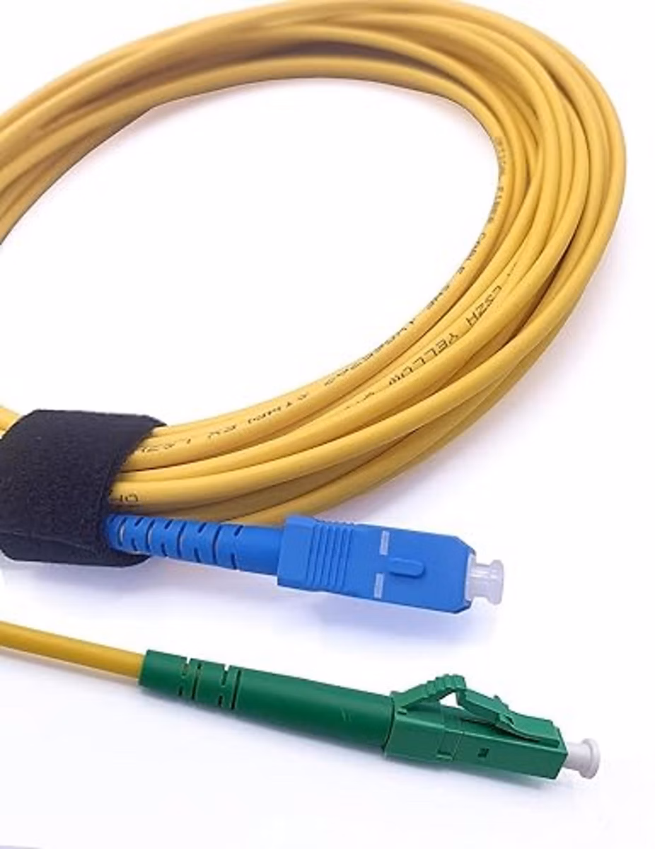 Elfcam – 7m Câble à Fibre Optique SC/UPC à LC/APC Monomode Simplex 9/125um OS2 Jarretière Optique LSZH Jaune