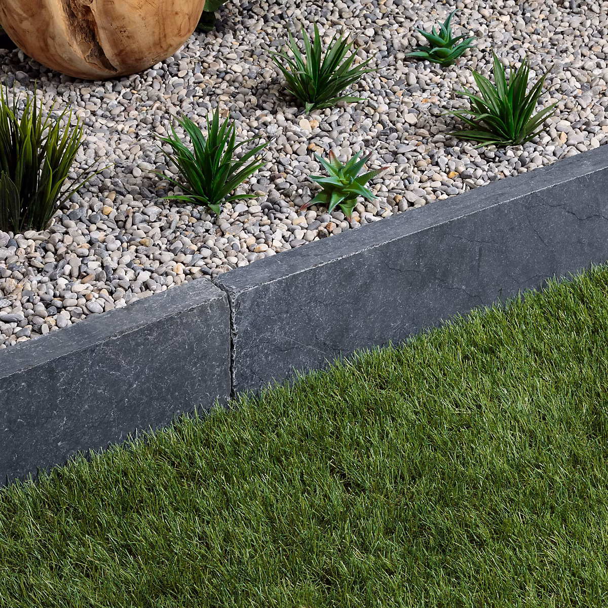 Bordure de jardin Pierre Bleue du Vietnam 100 × 20 × 5 cm (bordures soit 20 mètres) | RO'MA NATURE – lot de 20