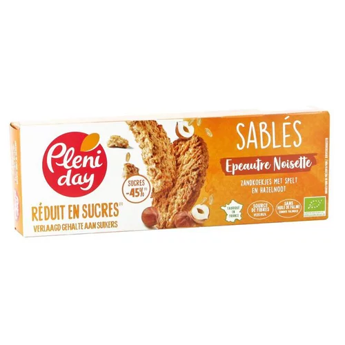 Biscuits sablés épeautre noisette bio réduit en sucres - 105 g