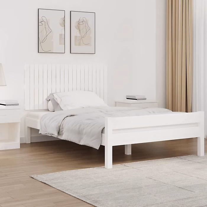 824839 vidaXL Tête de lit murale Blanc 127 – 5 × 3 × 60 cm Bois massif de pin