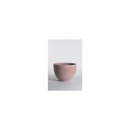 Pot Cuvier bas contemporain en terre claire H 32 x Ø 44 cm