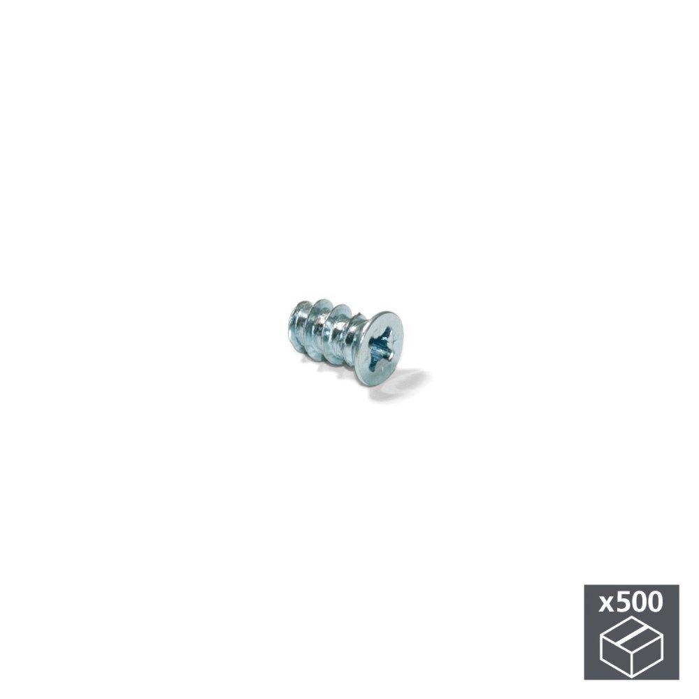 EMUCA SRL Lot de 500 Eurovis D. 6,2 x 13 mm tête Pozidrive finition zingué – Matériel de jardin