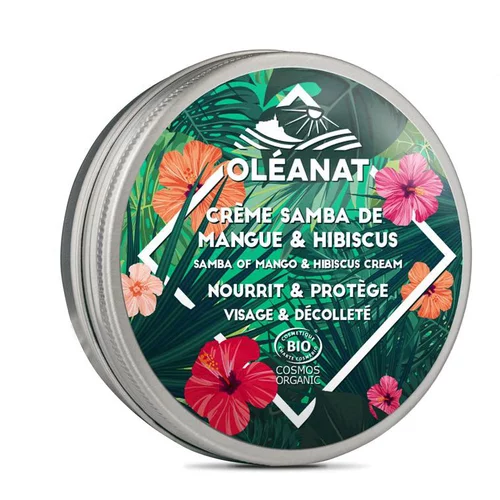 Crème Samba de Mangue & hibiscus biologique Oleanat Pot 50 ml vert