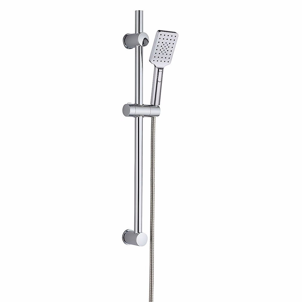 Barre de douche avec équipement BER de 65 – 5 cm, finition chrome poli, en laiton Kibath