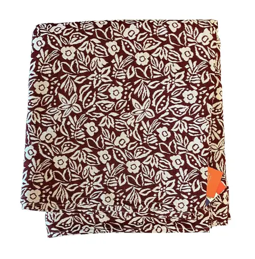 Nappe coloris roux en PE/coton Tessa - 150 x 250 cm