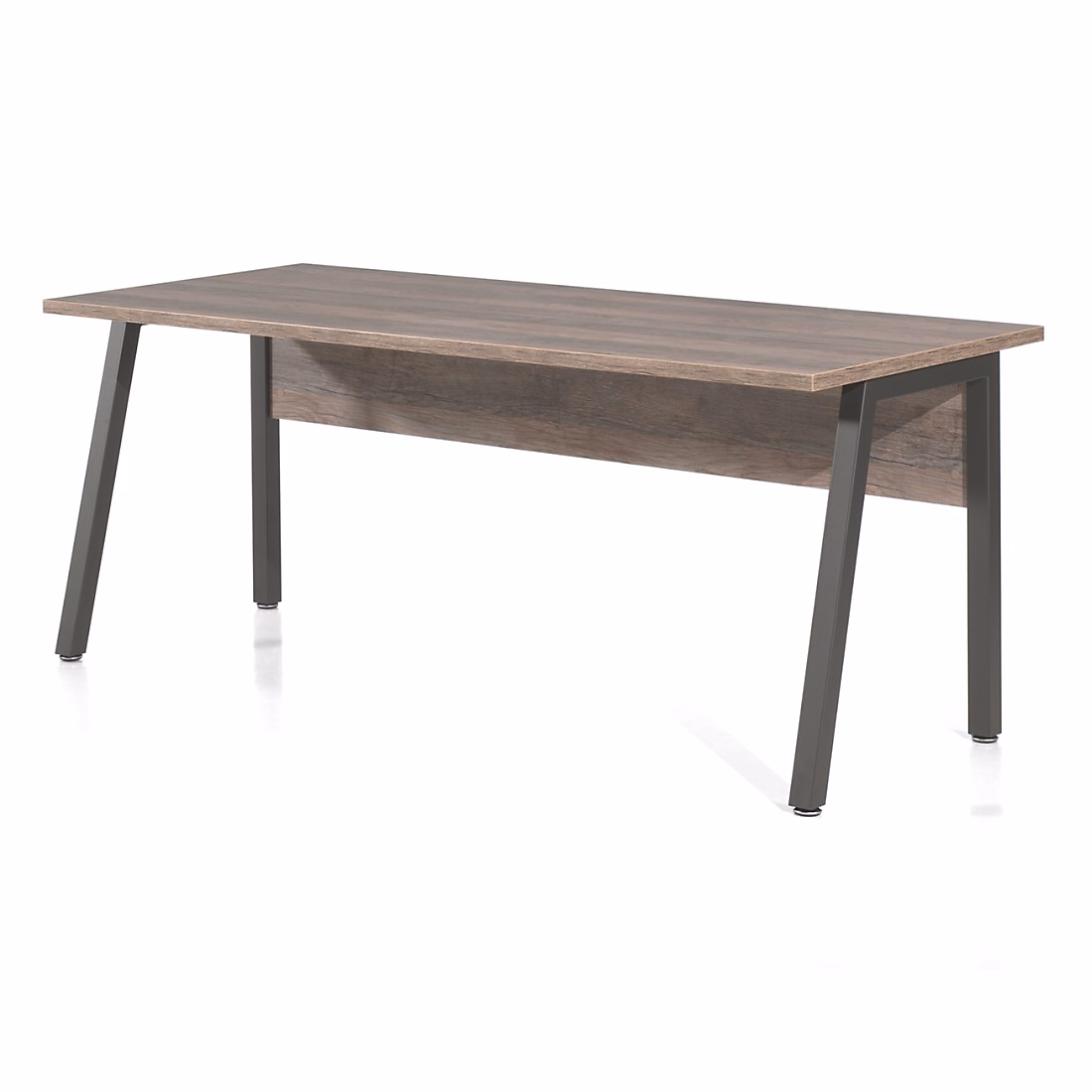Aménagement bureau – Bureau professionnel droit 180 cm SOON Chene vieilli et noir Design moderne