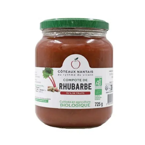 Compote rhubarbe bio Coteaux Nantais - 725 g