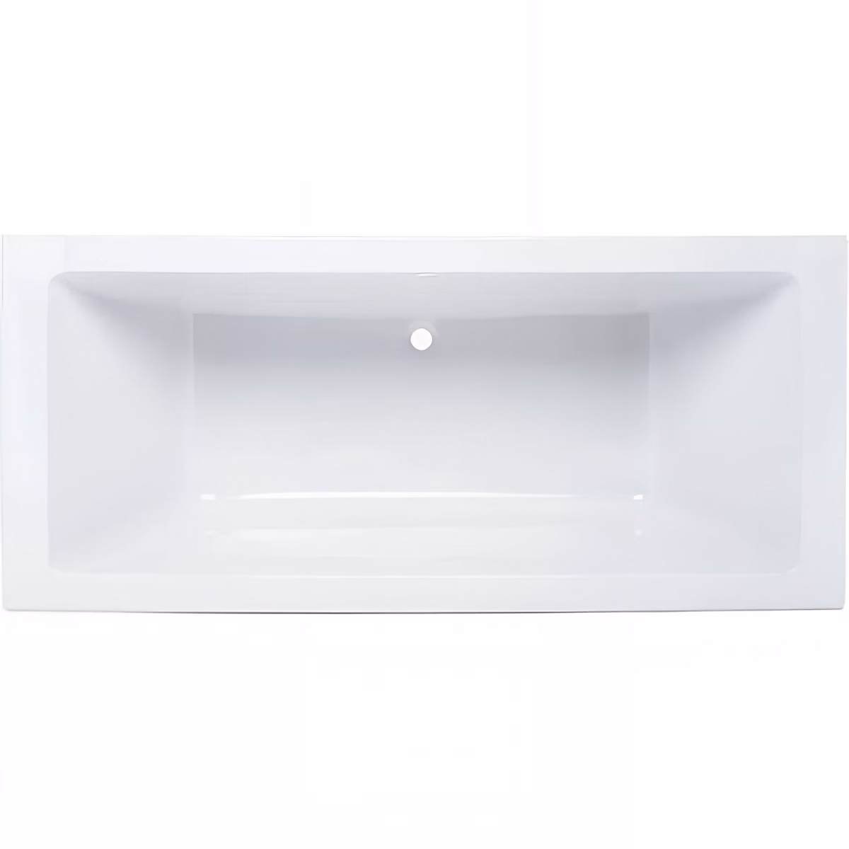 Baignoire droite 190x90 acrylique haute densité SANINDUSA Plan blanche vidage central livrée avec pieds réglables | Baignoire