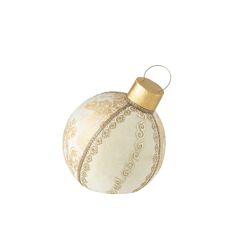 Boule de décorative en polyrésine doré 23 × 23 × 32 cm