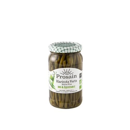Haricots verts extra fins bio de Madagascar en bocal de 330 g