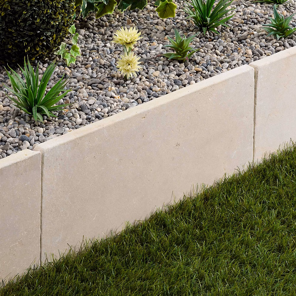 Bordure de jardin Pierre de l'Atlas Beige 61 × 33 × 3 cm (à l'unité) – RO'MA NATURE
