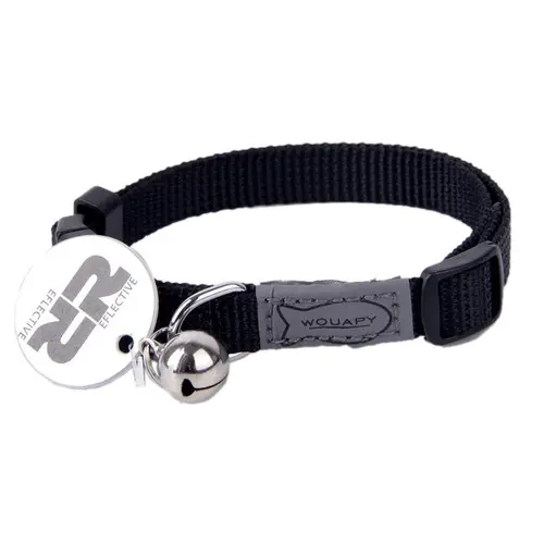 Collier pour chat en nylon coloris noir Wouapy Basic Line - Taille unique
