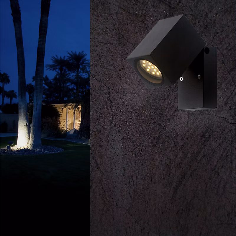 Applique Murale Noire LED IP44 Orientable pour ampoule GU10 – SILAMP