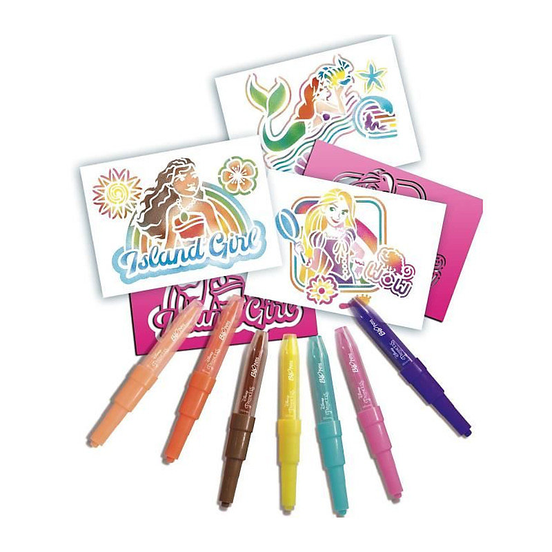 Blopens – LANSAY, Disney Princess, 7 pochoirs, Des 5 ans