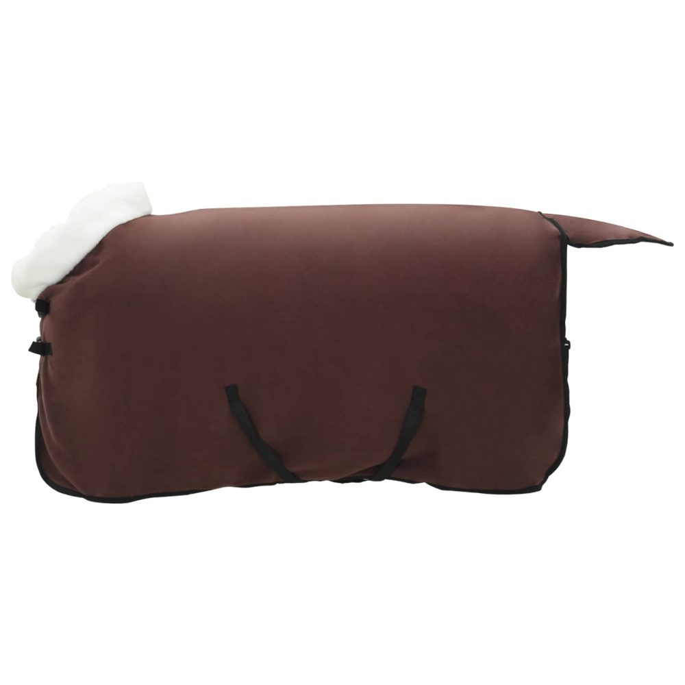 vidaXL Couverture Équine Brun Foncé Complet 75 cm Fleece polaire – 75 cm 0,615 kg