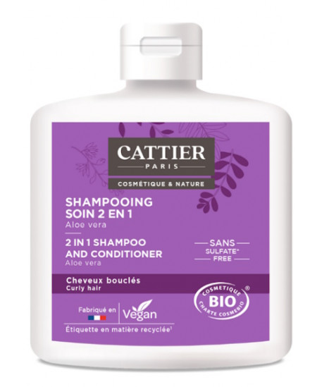 Cattier Shampooing soin 2 en 1 Cheveux bouclés 250 ml