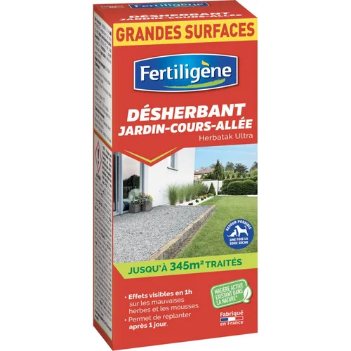 Désherbant concentré jardin cours et allées Fertiligène - 800 ml