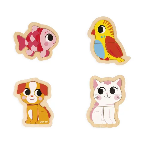 Puzzles Evolutifs Janod Animaux de compagnie - 4 unités