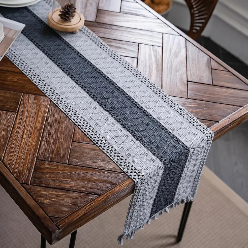 Chemin de Table Noël 30 × 240 cm Gris
