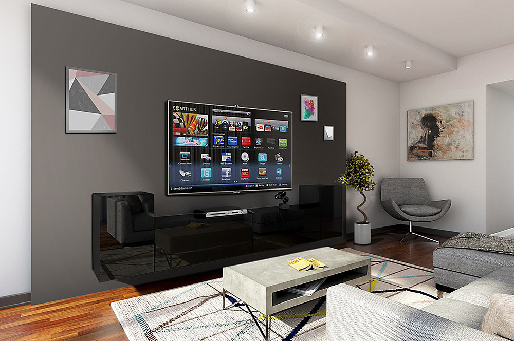 Ensemble meuble TV CONCEPT 33-HG-B-1-1A noir brillant 240 cm – Réf. MYVFPIVAQ3118352184