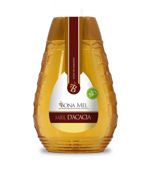 Miel d'acacia bio squeezer Bonamel - 350 g