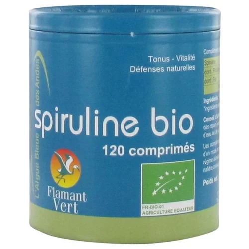 Spiruline bio des Andes Flamant vert - 120 comprimés