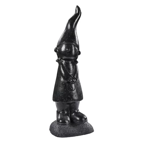 Statue en béton ciré anthracite Hairie Grandon Lutin fille petit modèle - 54 cm