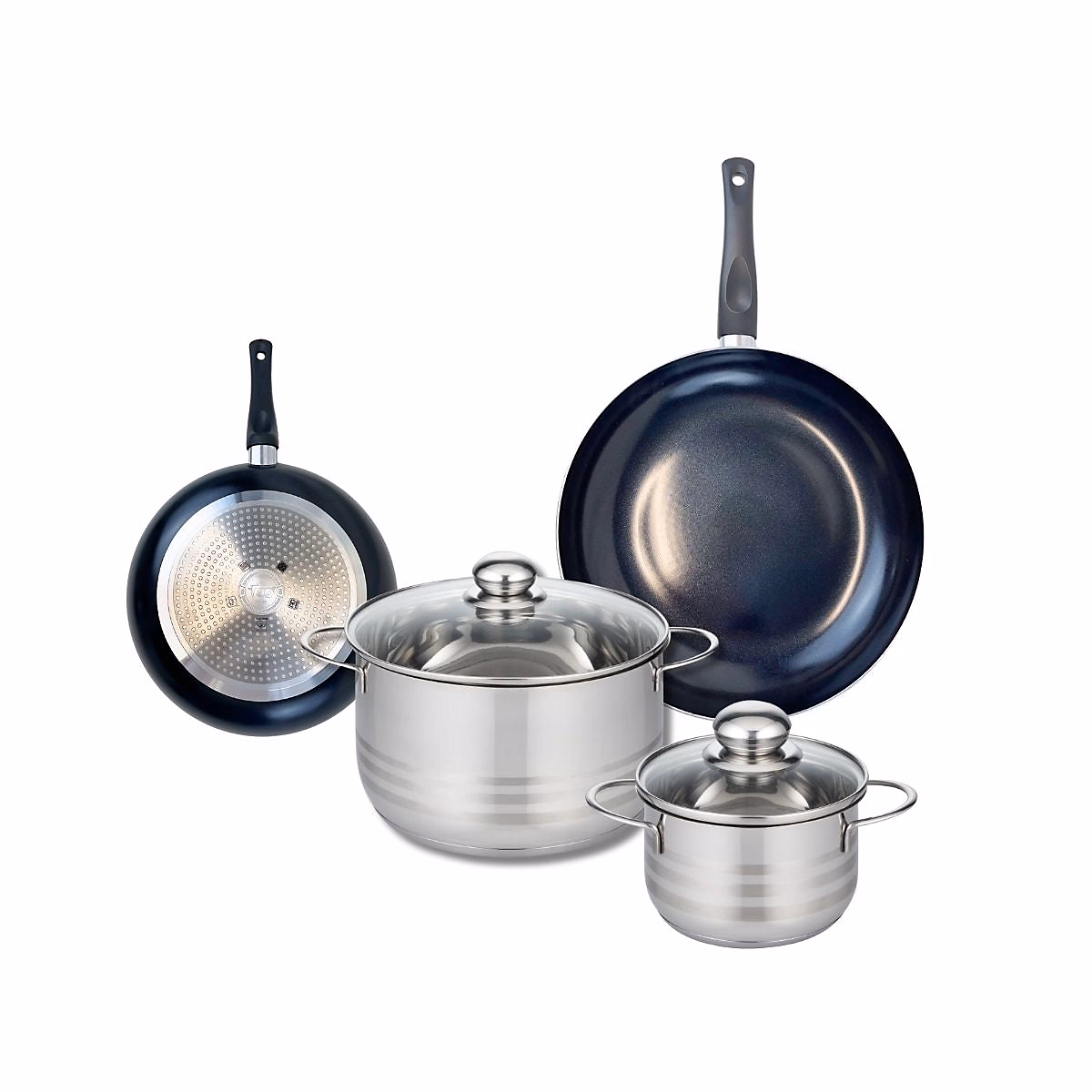 Ensemble de 2 Poêles de cuisson 20 et 28 cm et 2 faitouts 16 et 24 cm Elo Prima Brillant – Réf. ZUFYRFJCX4075745605
