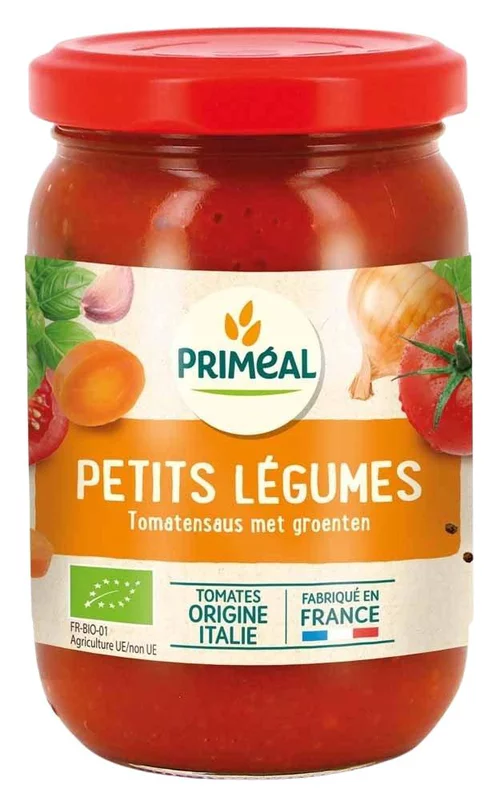 Sauce tomate aux petits légumes bio en pot de 200 g