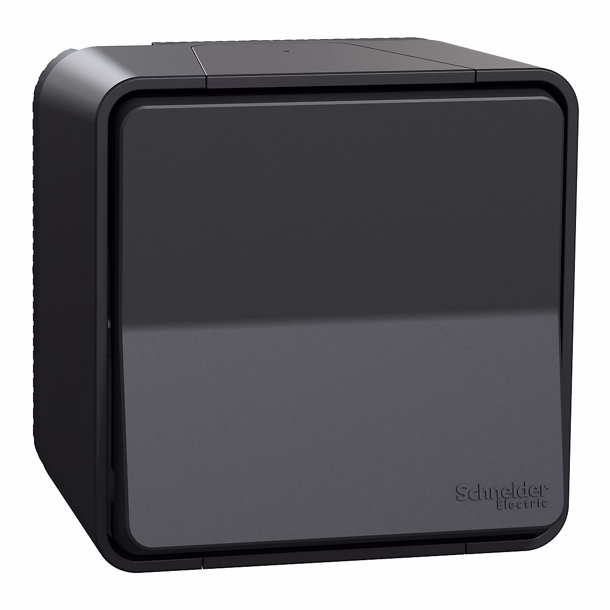 Interrupteur et prise – Interrupteur poussoir étanche complet saillie Schneider Electric Mureva Styl anthracite