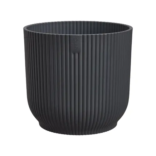 Cache-pot vibes fold coloris noir en plastique recyclé Elho - Ø 25 cm
