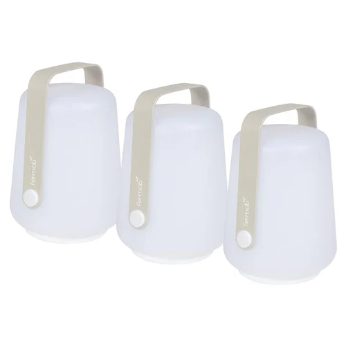 Lot de 3 lampes Balad coloris noir en polyéthylène Fermob - Ø 10 x 13,5 cm