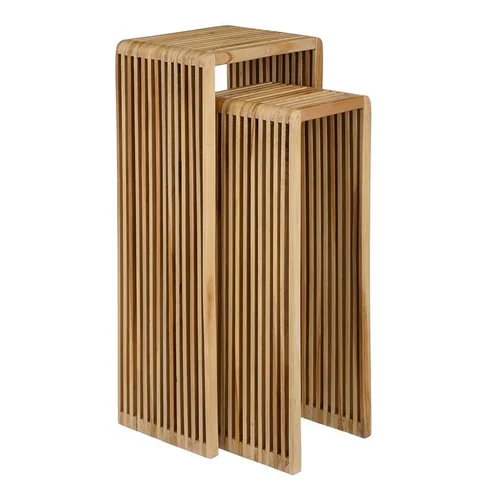 Sellette haute en bois recyclé marron Yonker - 25 x 25 x 70 cm
