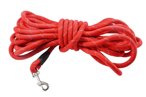 Laisse ronde rouge Bobby - 5 m