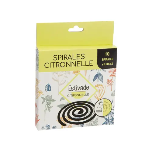 Recharge spirales citronnelle coloris noir Denis & Fils - 5 sachets