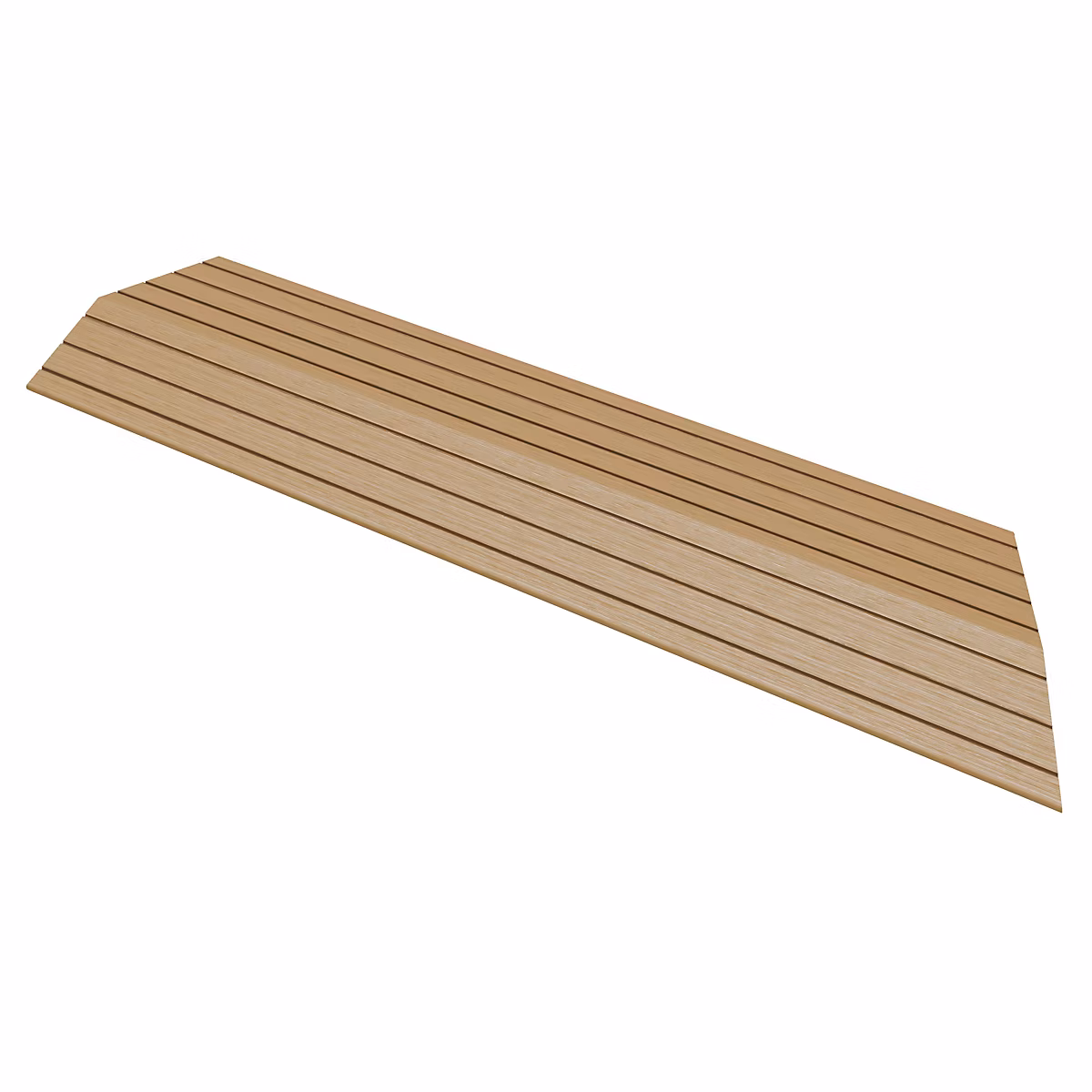 Bordure de finition ML-Design coin droit 38 × 2 × 7 – 5cm teck avec drainage et structure de support