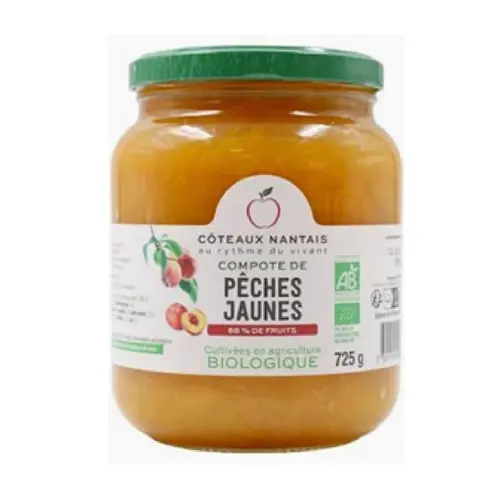 Compote pêches jaunes bio Coteaux Nantais - 725 g