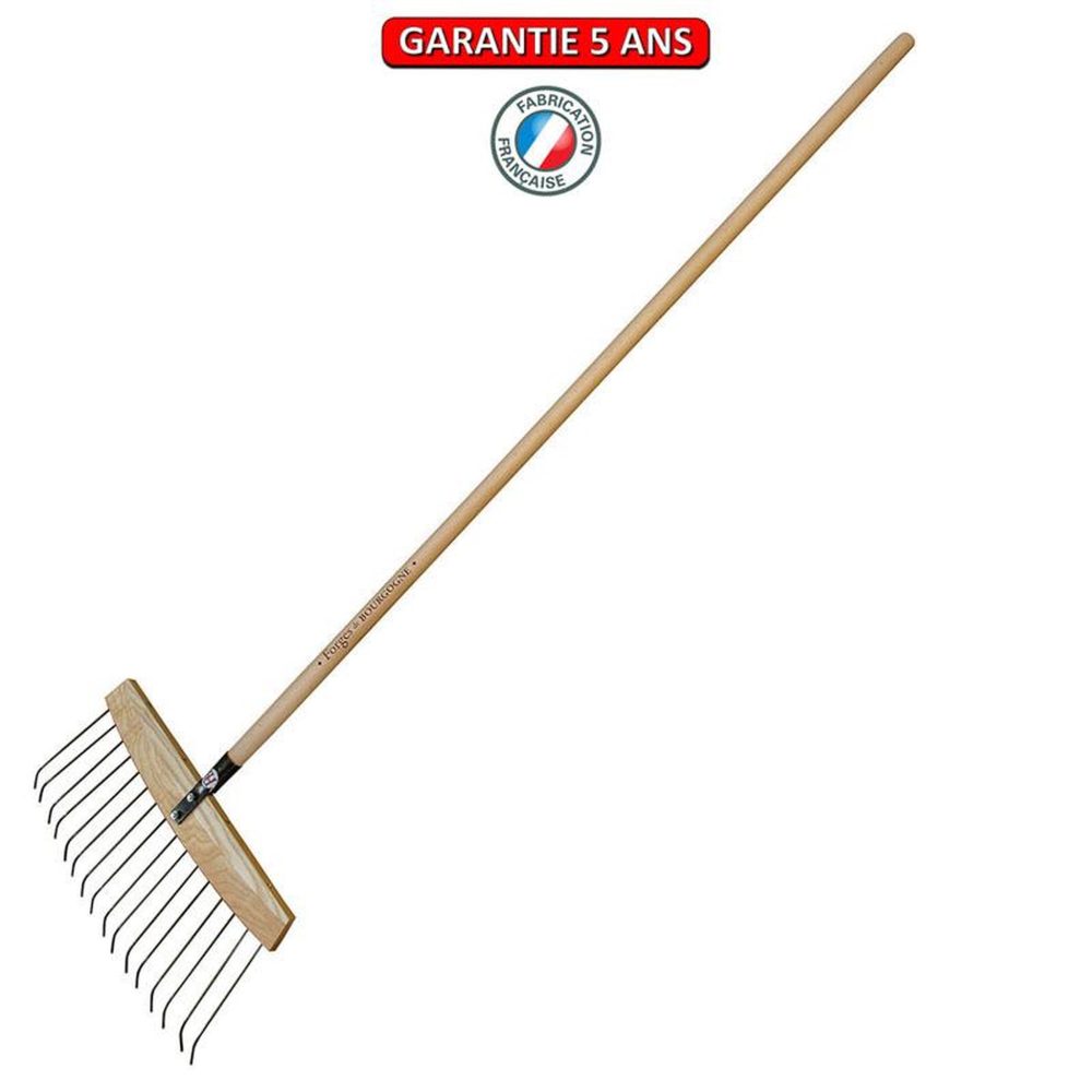 OUTILS PERRIN Balai à feuilles et gazon bois/acier emmanché – Aménagement du jardin