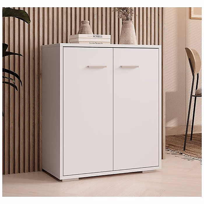 Buffet bas 2 portes | Blanc mat – MDF 15mm – 60 × 30 × 71 cm