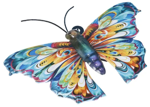 Papillon en métal multicolore Riviera décor B petit modèle - 23 cm