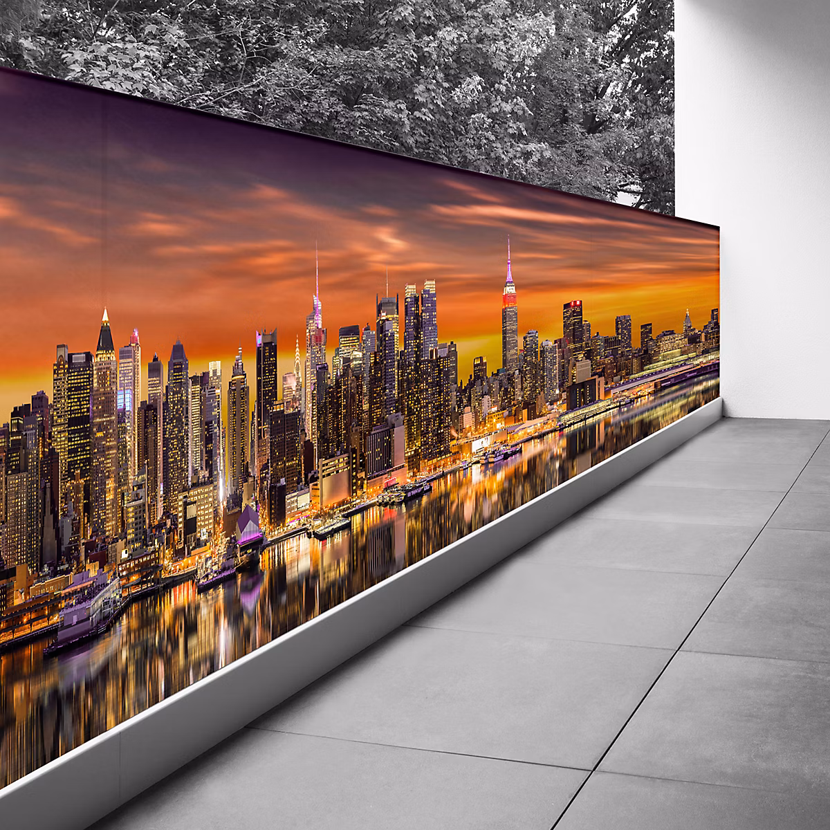 Brise vue Trompe l'oeil – 80 × 300 cm, New york 3617689699615