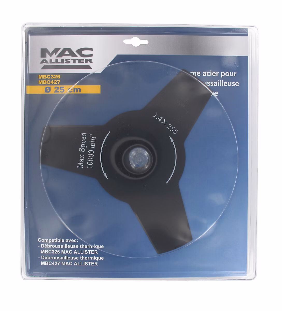 Couteau taillis 3 dents Ø25 pour débroussailleuse Mac Allister – Réf. RSXEFDDCE6044984199