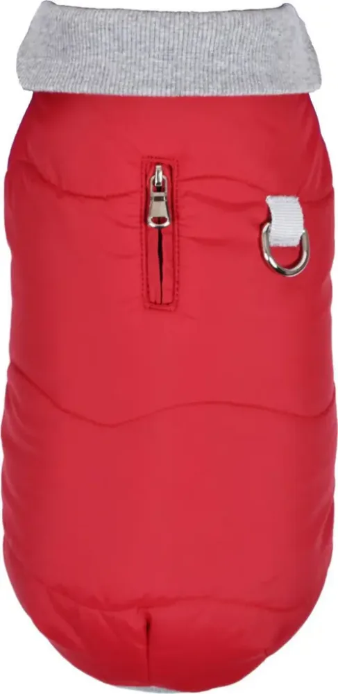 Manteau pour chien coloris rouge doublé polaire Bobby Contraste - Taille 28XS