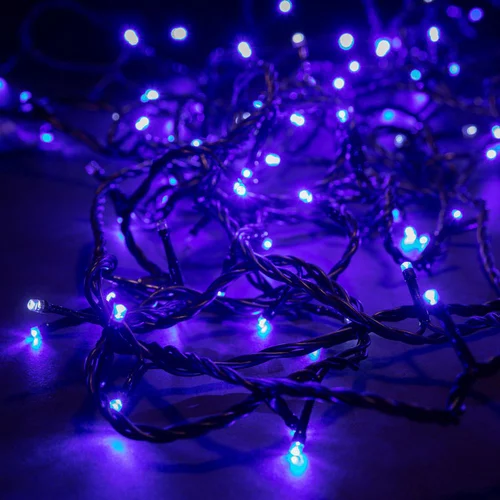 Guirlande lumineuse LED à lumière fixe bleu sur secteur - 20 m